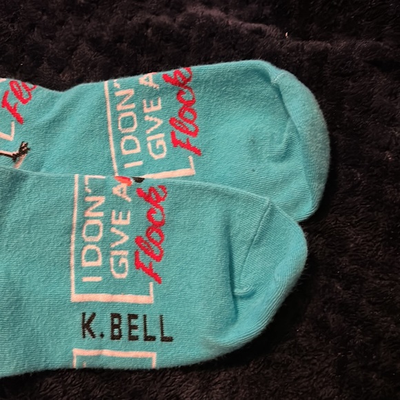 •Must be bundled• [K.Bell] Turquoise Flamingo Socks - Picture 3 of 4